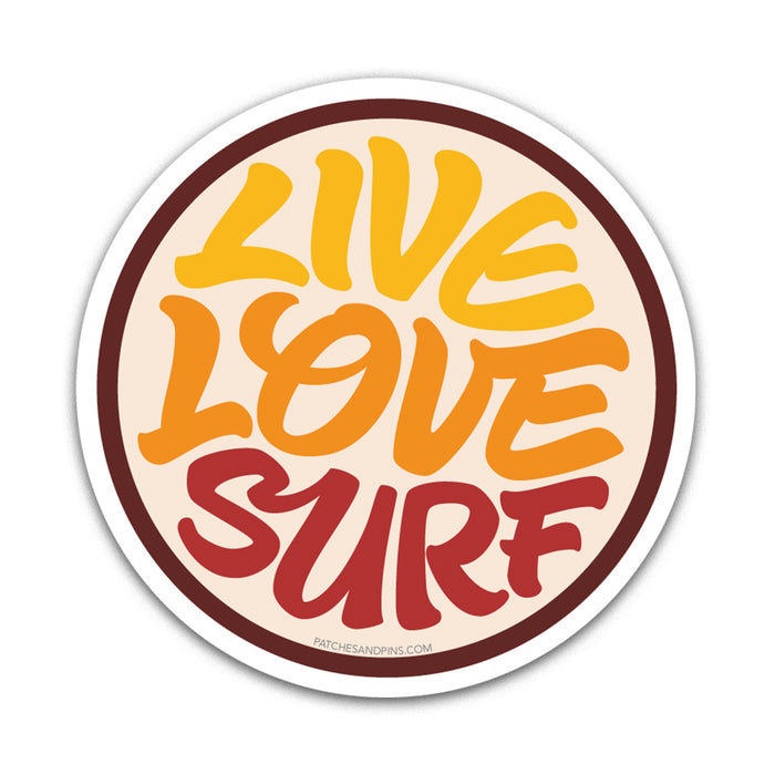 Live Love Surf Sticker