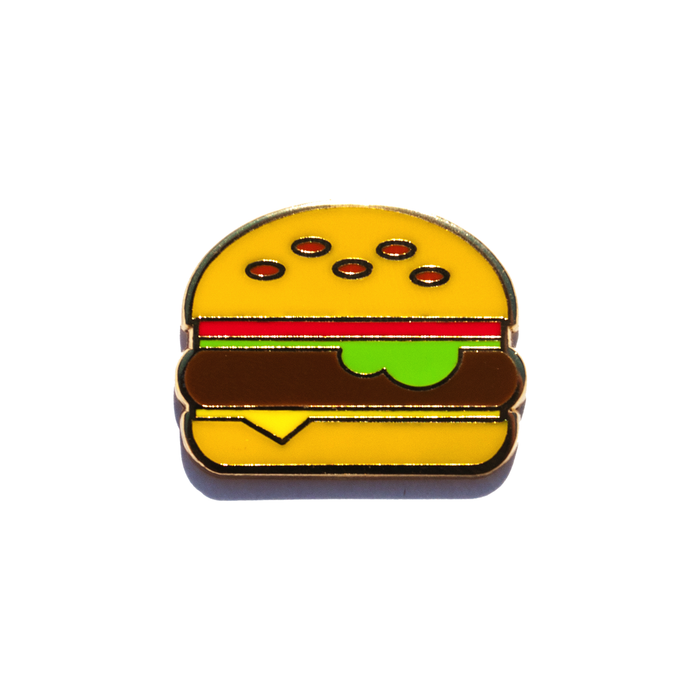 Burger Enamel Pin