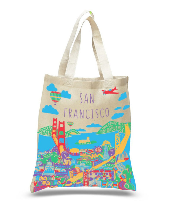 San Francisco Collage Tote Bag