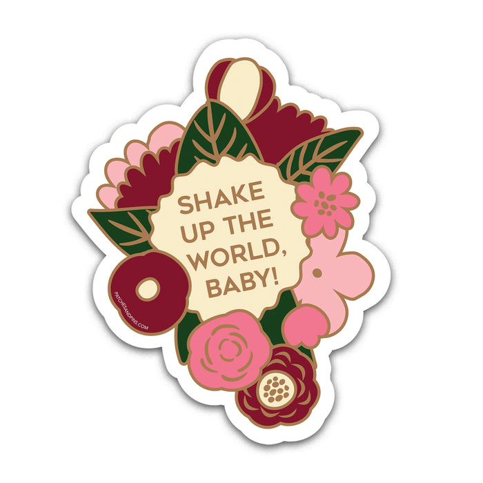 Shake Up The World Baby Sticker
