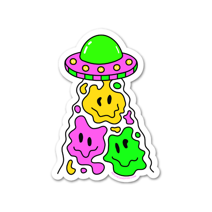Smiley Ufo Sticker